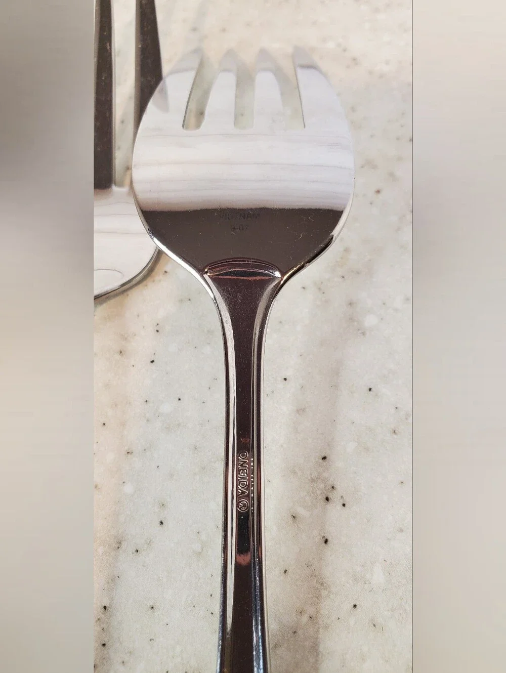 Oneida Satin Sand Dune 6 Pc Serving Flatware Set Forks Spreaders Spoons